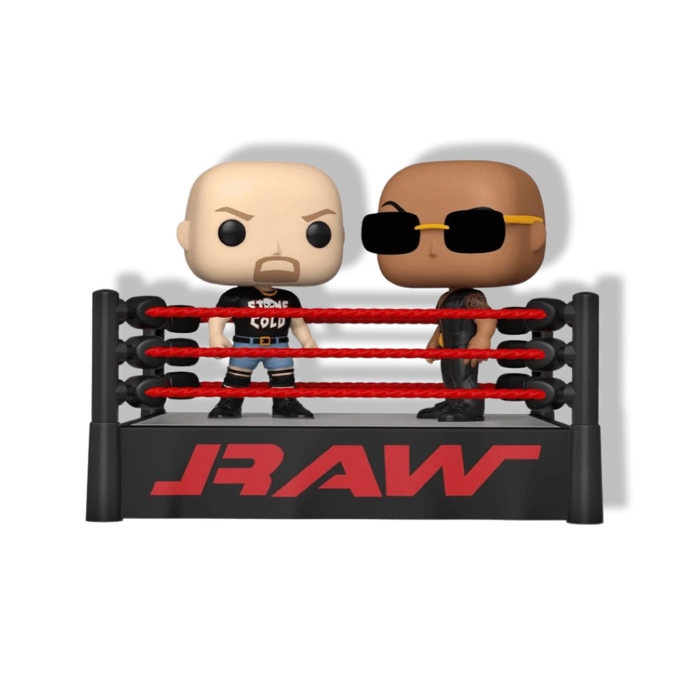 WWE- The Rock vs Stone Cold in Wrestling Ring.